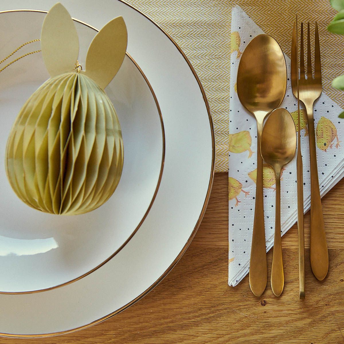 Galda piederumi ABELE matēts zelts 16 gab. - N1 Home