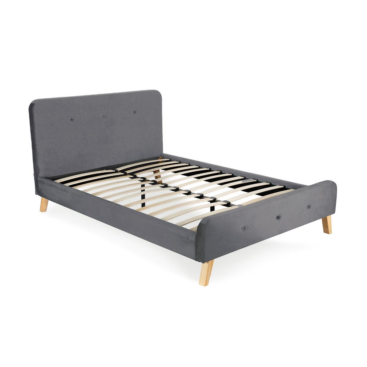 Samta gulta ar rāmi MIKKEL Pelēka 160x200 cm - N1 Home