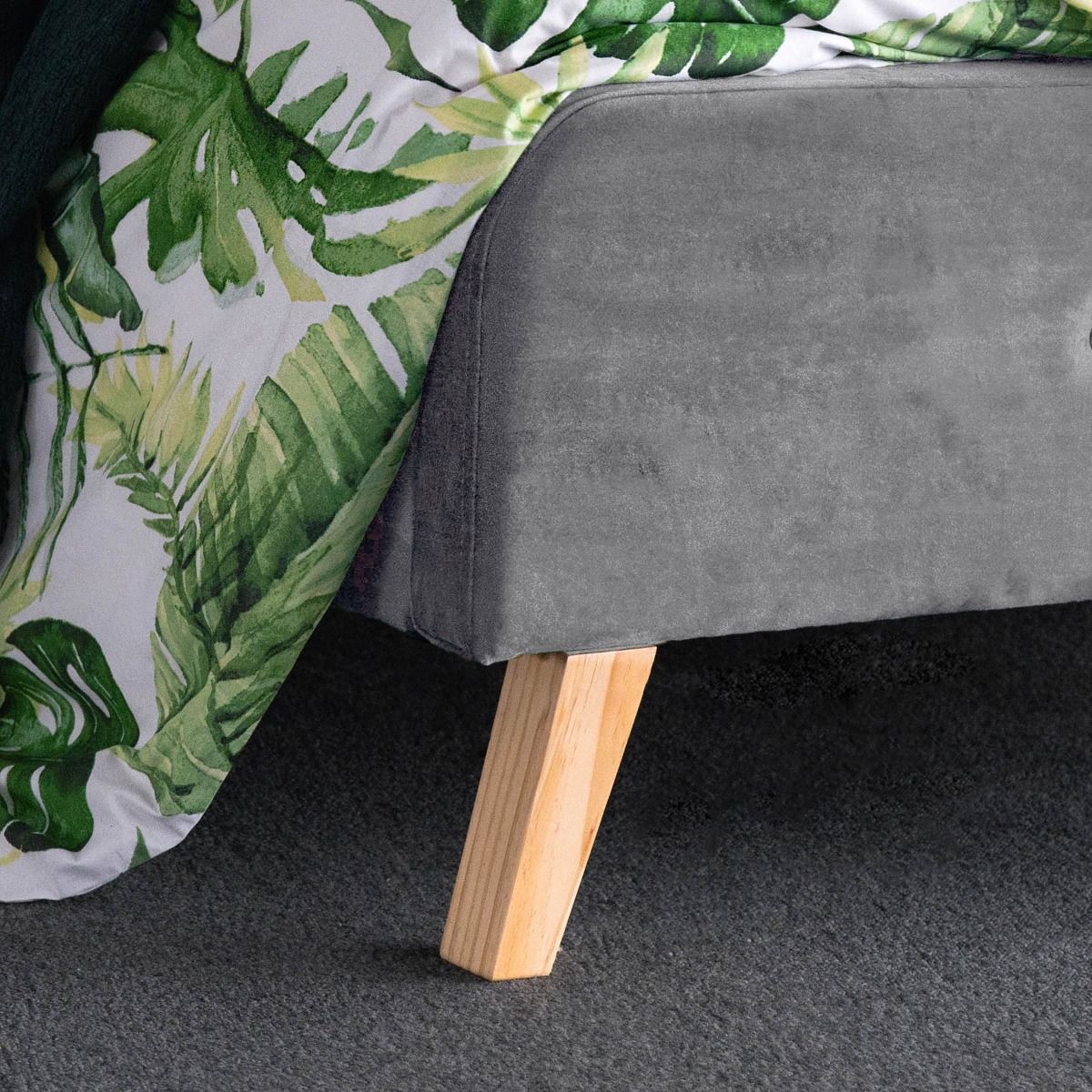 Samta gulta ar rāmi MIKKEL Pelēka 160x200 cm - N1 Home