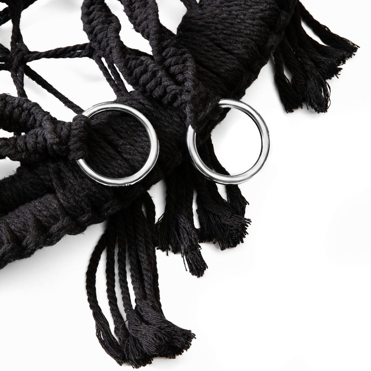 Šūpoles CIRCLE melns 80x60x120 cm - N1 Home