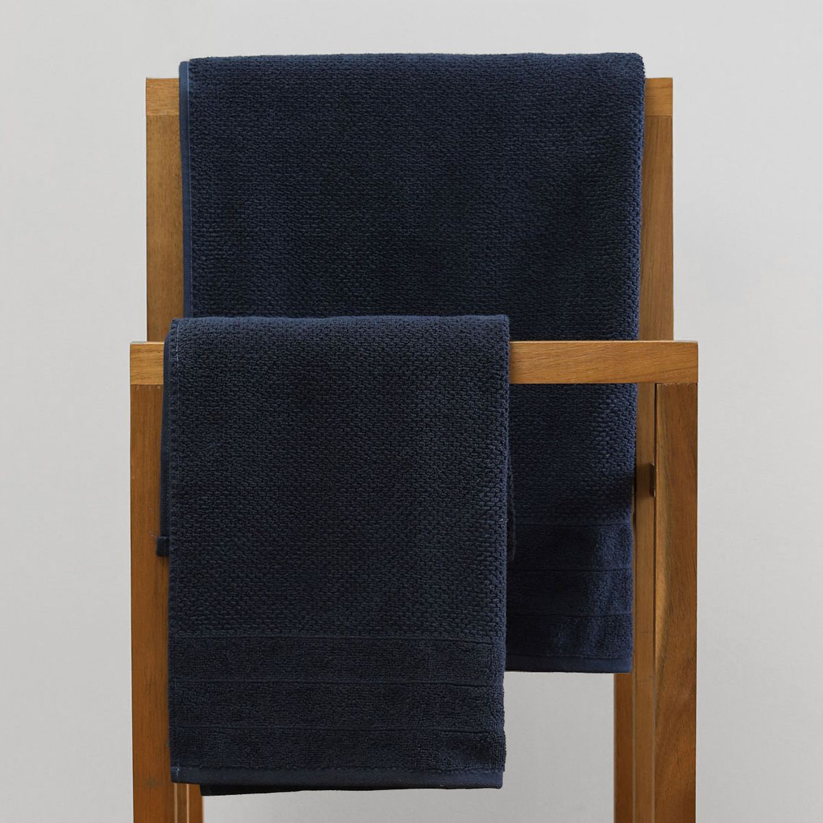 Dvielis NOAH rīsu graudu, tumši zils 50x90 cm - N1 Home