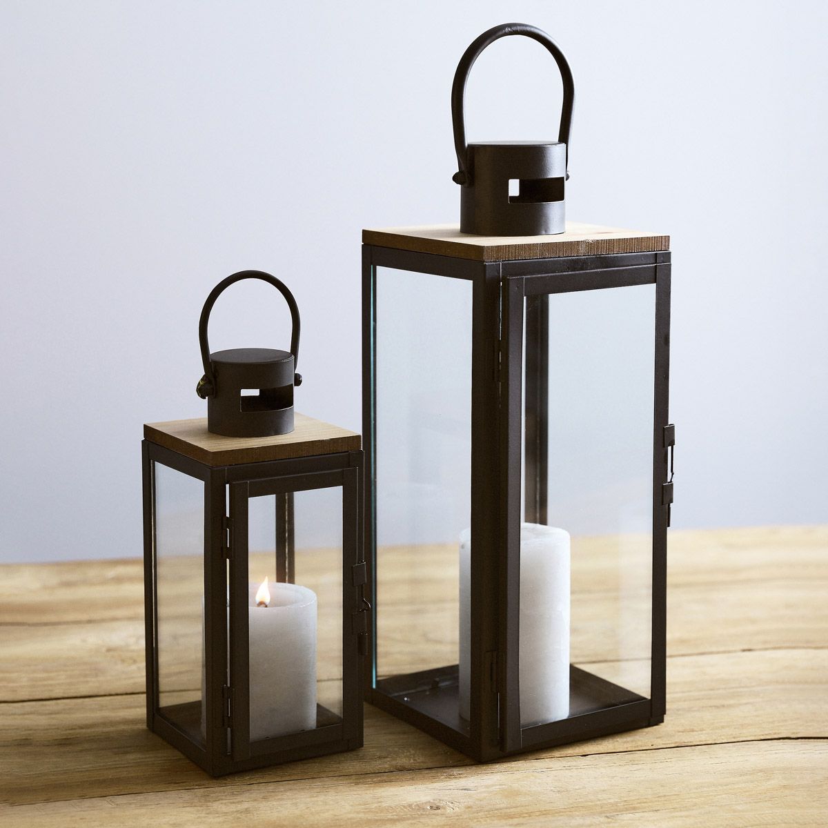 HOGEN laterna melna 11x10x24 cm - N1 Home