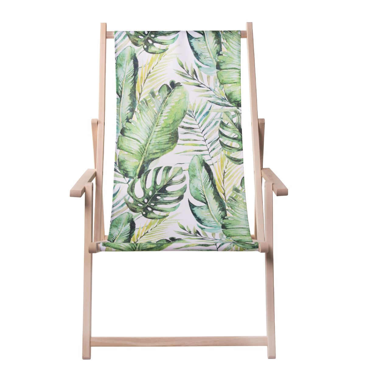 Atpūtas krēsls ar roku balstu LEAF koka 140x58x2,8/6 cm - N1 Home