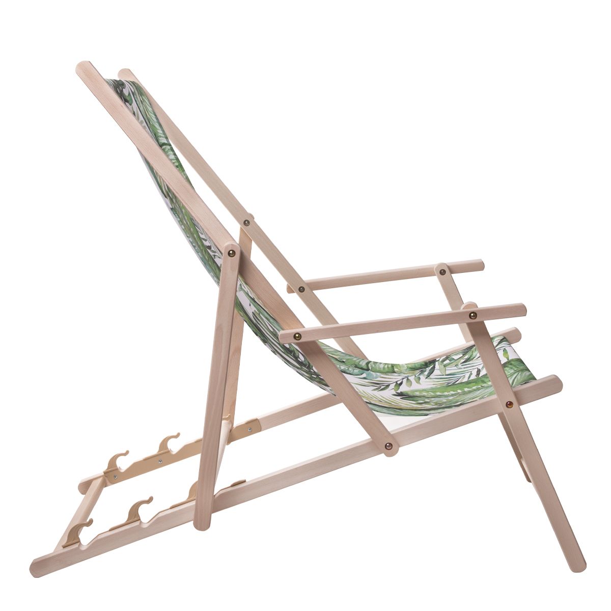 Atpūtas krēsls ar roku balstu LEAF koka 140x58x2,8/6 cm - N1 Home