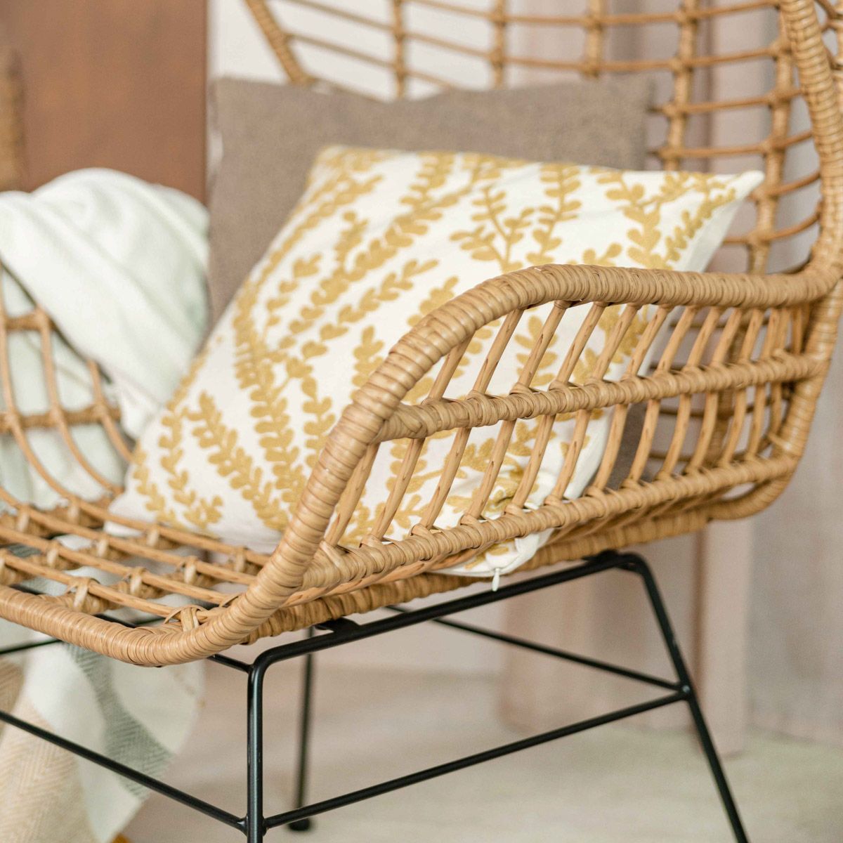 JARDIN dabīgā auduma krēsls 70x80x110cm - N1 Home