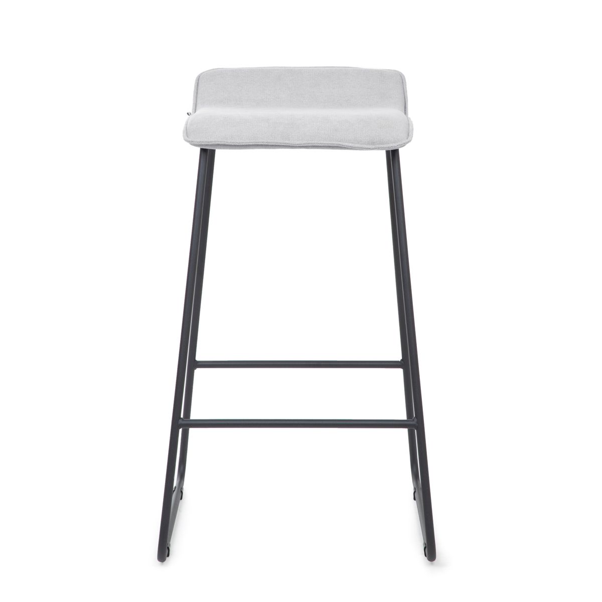 NEKO bāra krēsls no gaiši pelēka auduma 44x39x80 cm - N1 Home