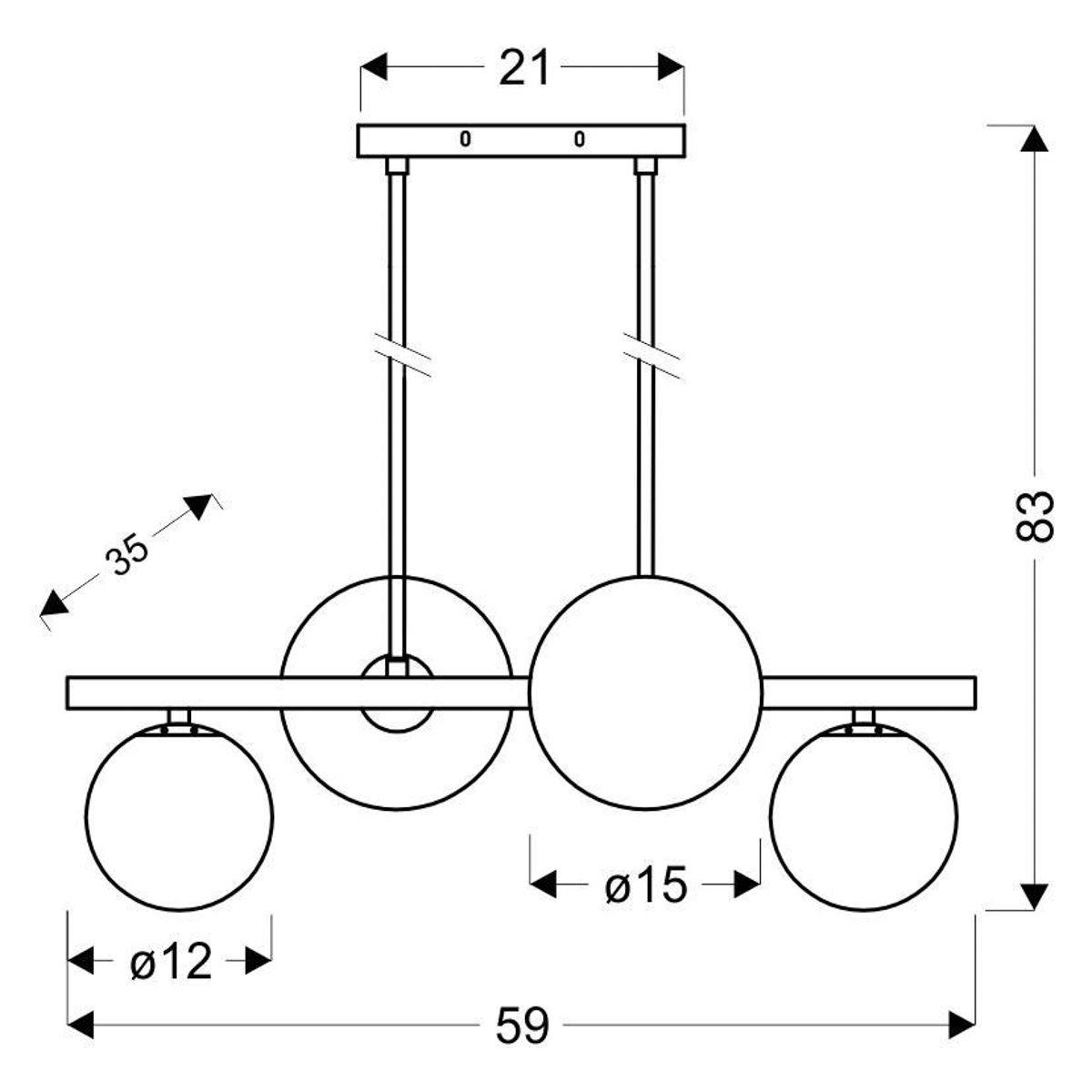 KAMA 4 spuldžu griestu lampa - N1 Home