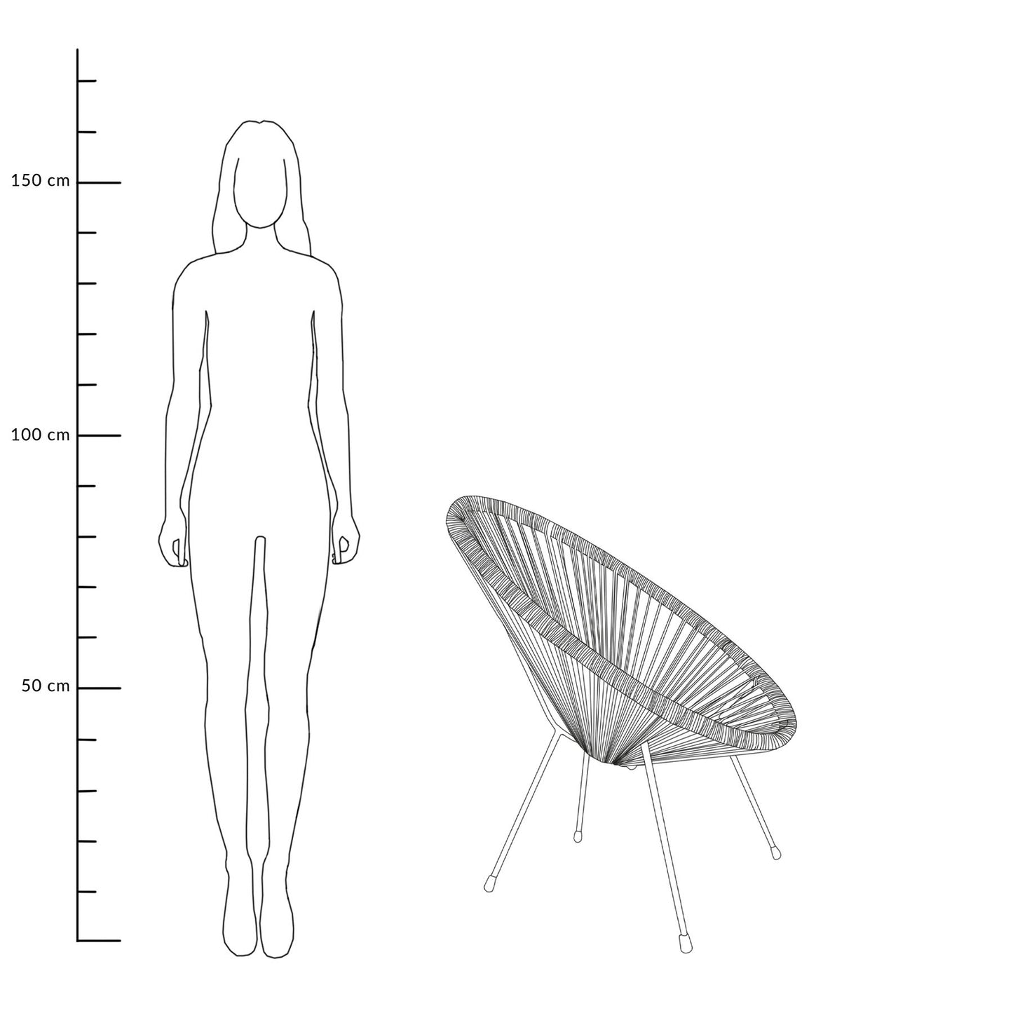 ACAPULCO atzveltnes krēsls naturāls 78,5x73x86 cm - N1 Home