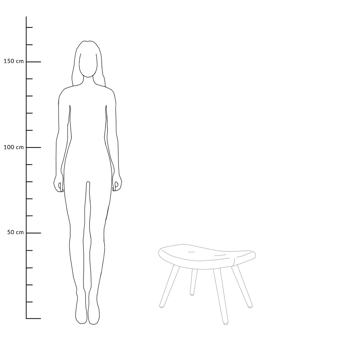 Kāju krēsls MOSS velūrs rozā 61x41x38 cm - N1 Home