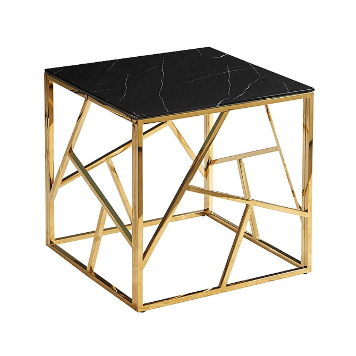 Escada B II kafijas galdiņš melns, zelts - N1 Home
