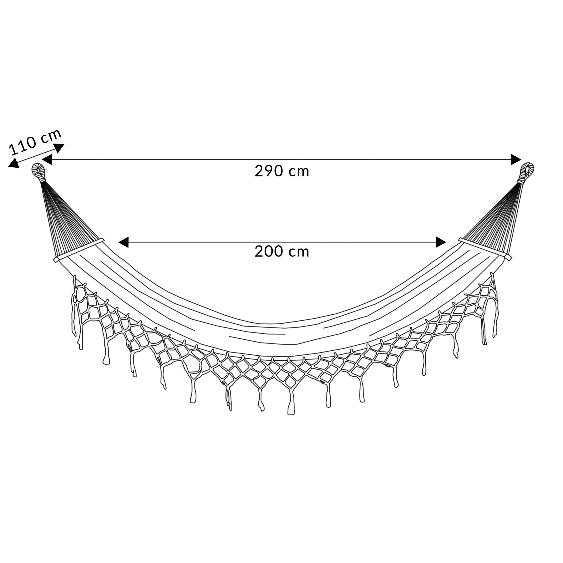 Hamak WOBBLE ekrū 100x200 cm - N1 Home